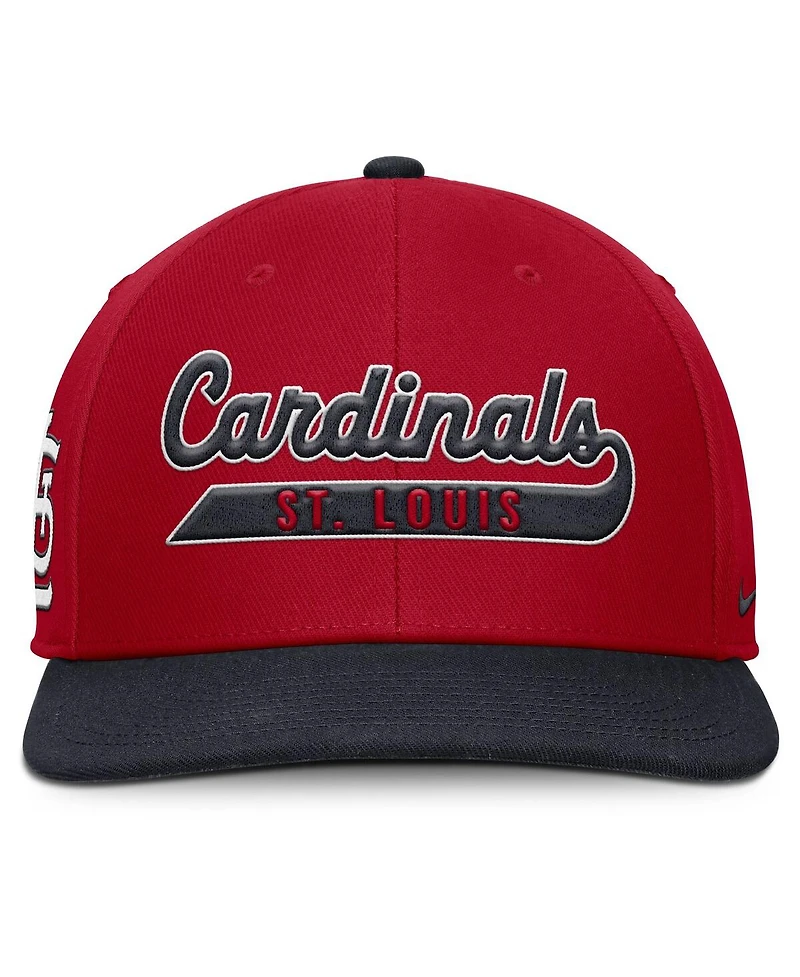 Nike Men's Red/Navy St. Louis Cardinals Pro Performance Snapback Hat