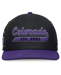 Nike Men's Black/Purple Colorado Rockies Pro Performance Snapback Hat