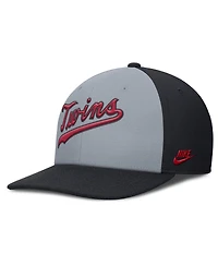 Nike Men's Gray/Navy Minnesota Twins Pro Performance Snapback Hat