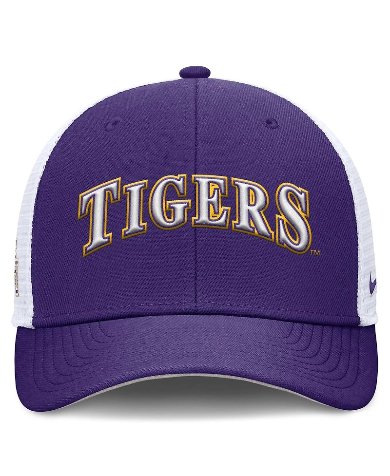 Nike Men's Purple Lsu Tigers 2025 Dugout Coaches Rise Performance Trucker Adjustable Hat