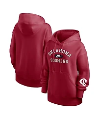 Nike Women's Crimson Oklahoma Sooners Oversized Legacy Phoenix Foundational Stack Pullover Hoodie