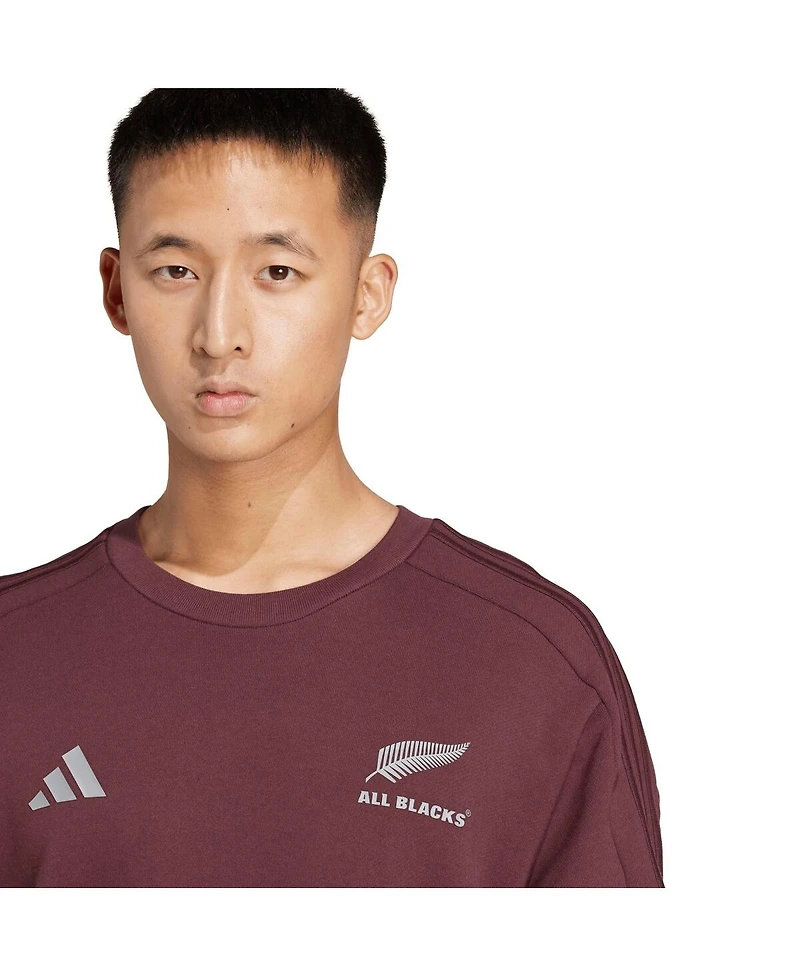 Adidas Men's Maroon New Zealand Rugby All Blacks Pullover Sweatshirt