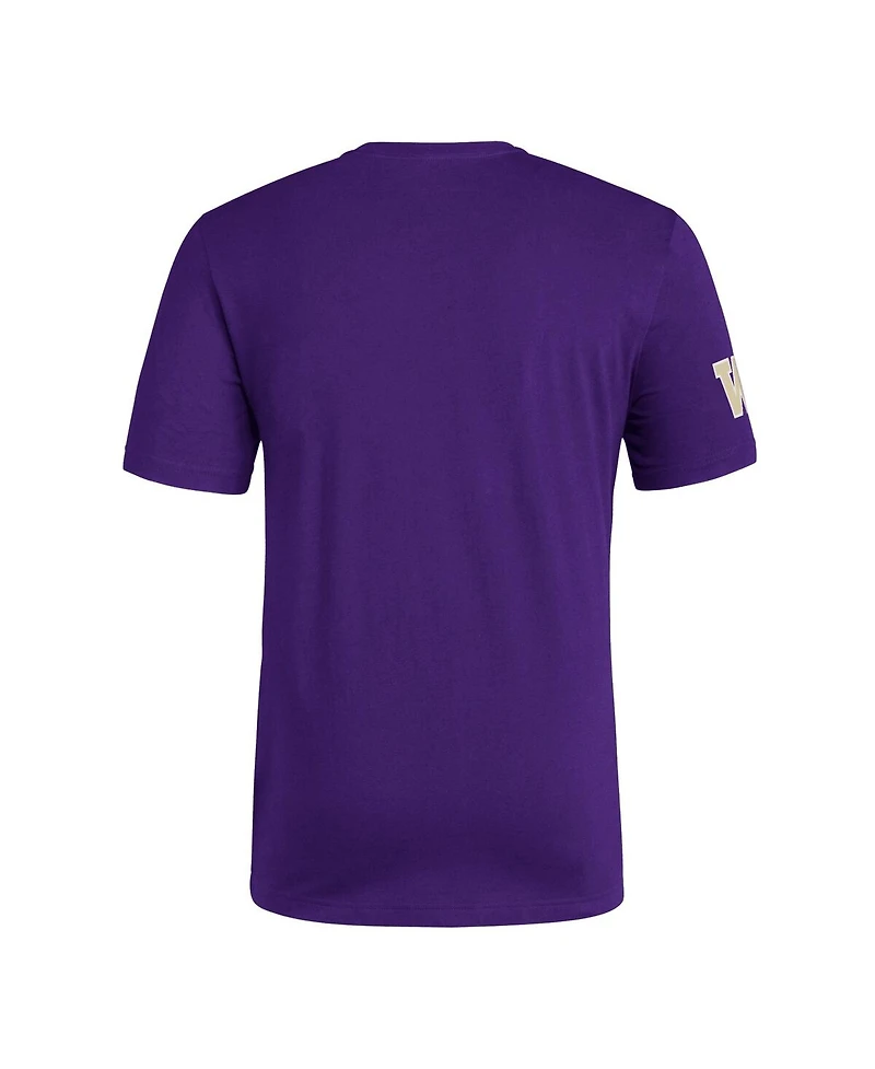 Adidas Men's Purple Washington Huskies Fresh Wordmark T-Shirt
