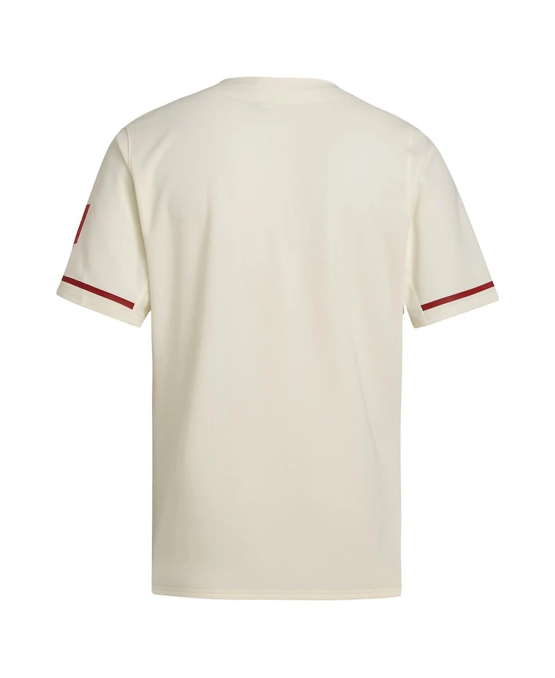 Adidas Men's Cream Indiana Hoosiers Replica Baseball Jersey