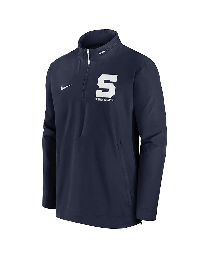 Nike Men's Navy Penn State Nittany Lions Sideline Coaches Quarter-Zip Jacket