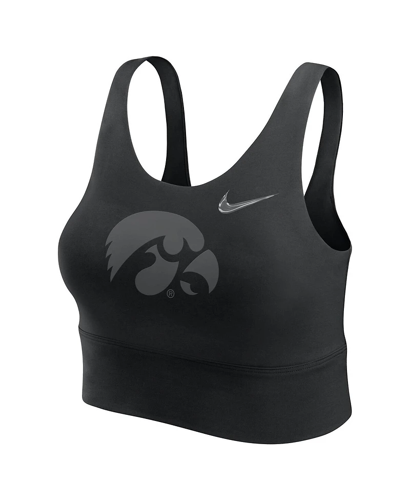 Nike Women's Black Iowa Hawkeyes Performance Longline Sports Bra