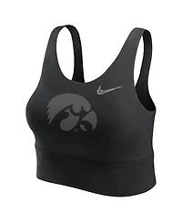 Nike Women's Black Iowa Hawkeyes Performance Longline Sports Bra