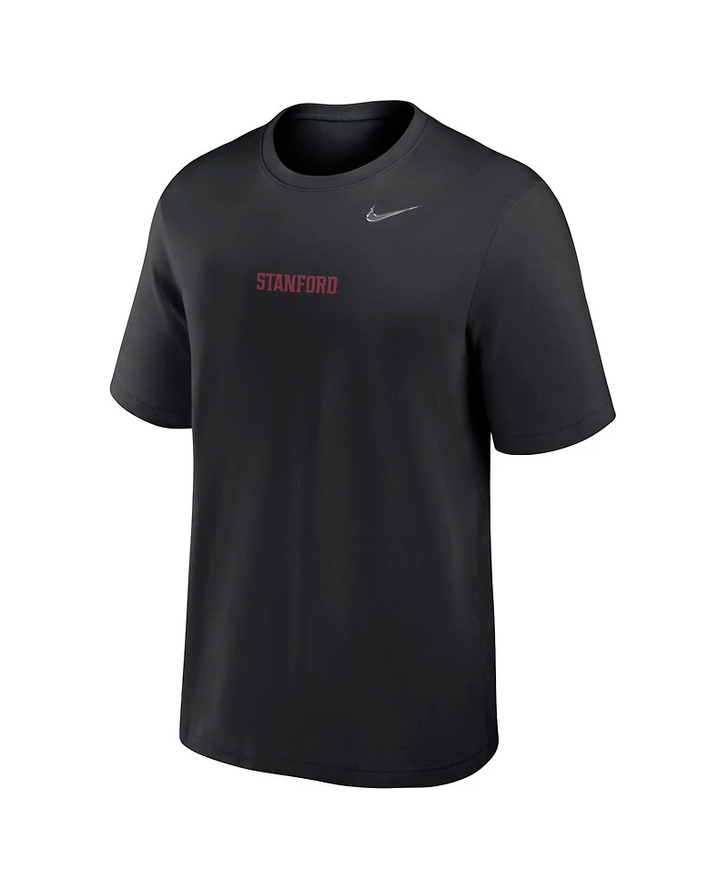 Nike Men's Black Stanford Cardinal Primary Statement Two-Hit Performance T-Shirt
