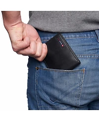 Alpine Swiss Men's Wallet for Men Rfid Protected Leather Spencer Bifold Divided Bill Section Gift Box 2 Id Windows 14 Card Storage Pockets