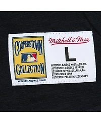 Mitchell & Ness Men's Black San Francisco Giants Cooperstown Collection Legendary Raglan Slub Henley 3/4-Sleeve T-Shirt