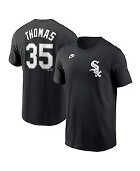 Nike Men's Frank Thomas Black Chicago White Sox Cooperstown Collection Fuse Name Number T-Shirt