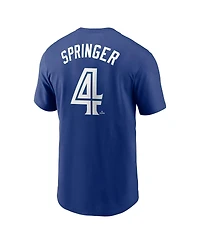 Nike Men's George Springer Royal Toronto Blue Jays Fuse Name Number T-Shirt