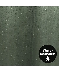 Americanflat 71x74 Solid Green Shower Curtain - Water Resistant - Polyester Fabric
