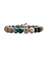 Bling Jewelry Mala Brown Earth Stone Multi Color Round Jasper Bead Strand Stretch Bracelet 10MM