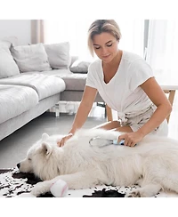 Ocean Plastic by Pt Blue Pet Deshedding Blade, Eco-Friendly Grooming Tool for Dogs and Cats