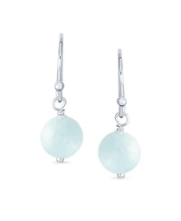 Bling Jewelry Basic Round 8MM Bead Drop Earrings with Fish Hook Sterling Silver