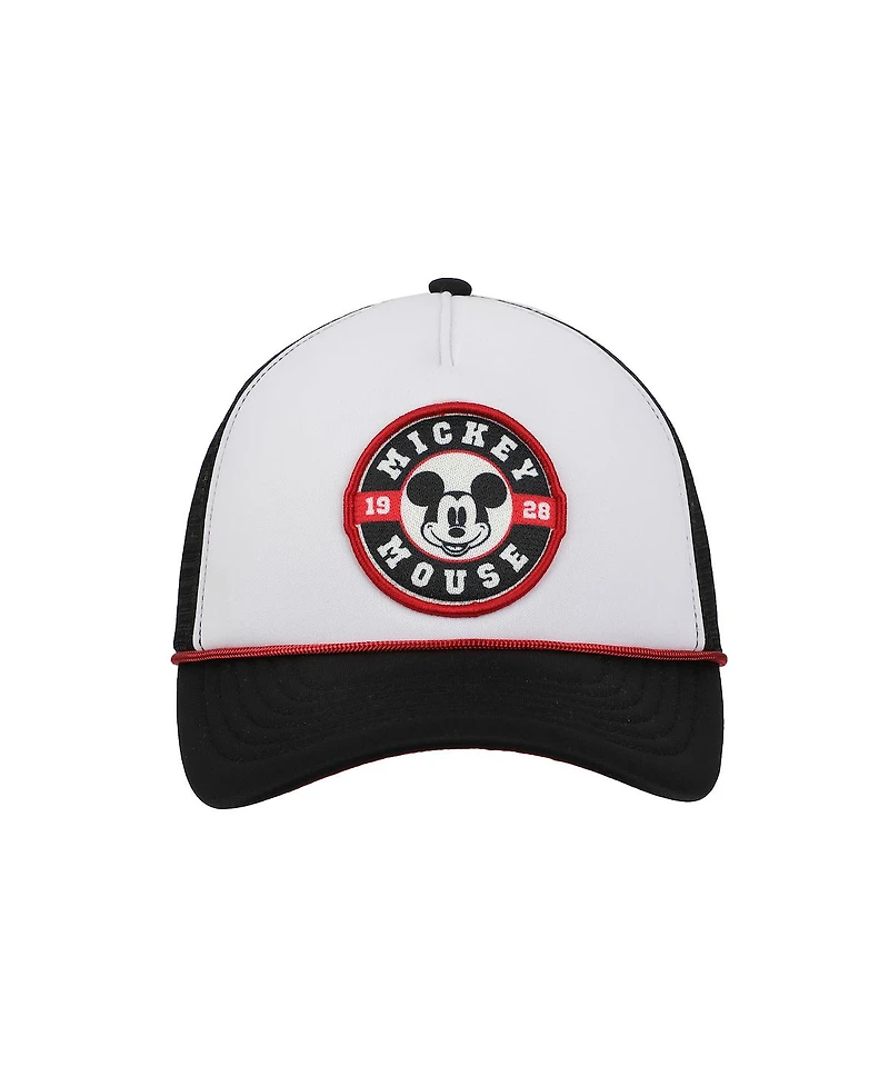 Disney Men's Mickey Mouse Character Circle Black & White Trucker Hat