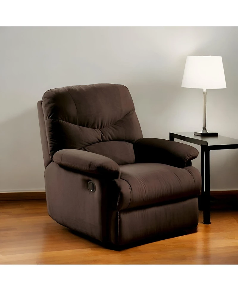 35" Chocolate Microfiber Recliner