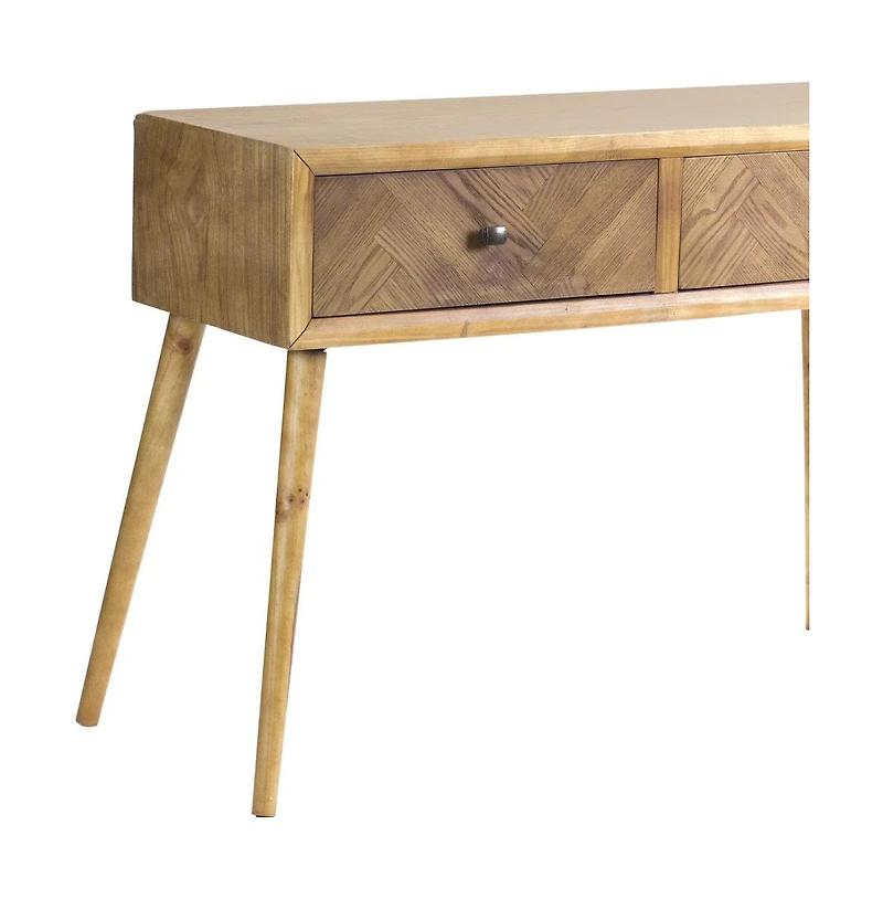 Wood End Table with Two Drawers – Perfect for Living Room or Bedroom