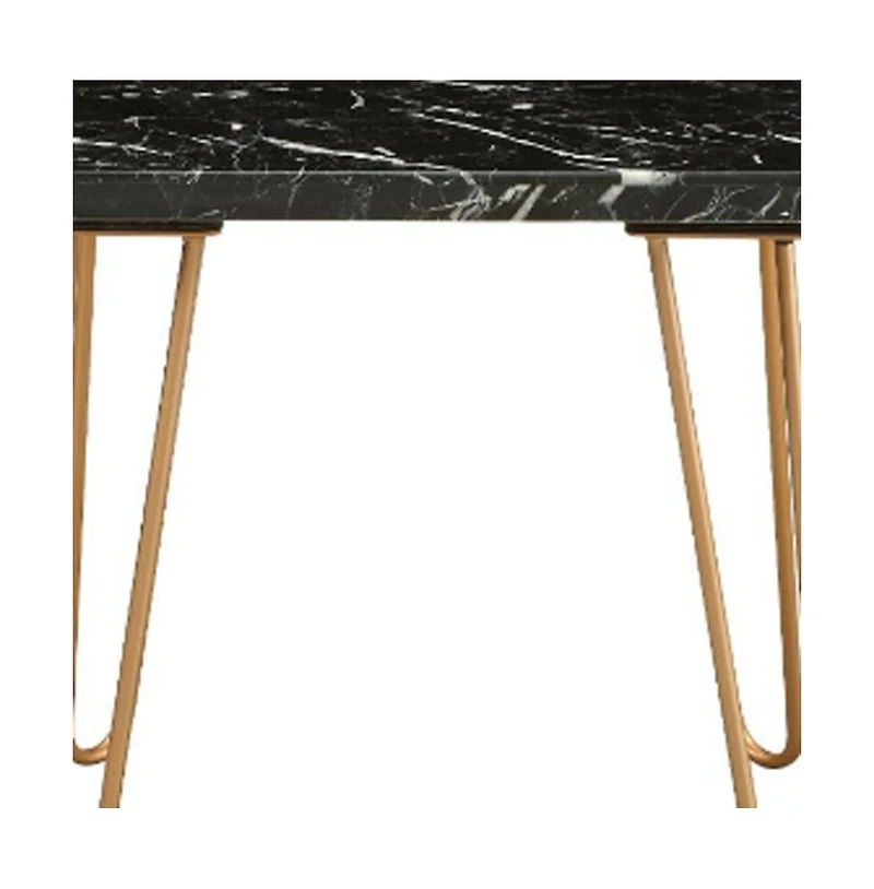 Modern Faux Marble Side Table for Small Spaces and Accent Use