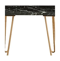 Modern Faux Marble Side Table for Small Spaces and Accent Use
