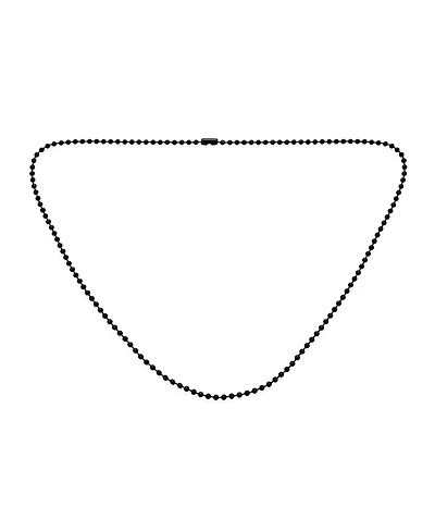 Bling Jewelry Thin Minimalist 1.5MM Stationary Ball Saturn Chain Necklace Black Silver Gold Plated Stainless Steel 16 18 20 24 30 Inch