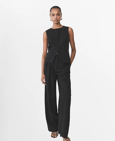 Mango Women's Lyocell Straight Suit Vest