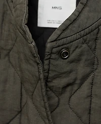 Mango Women's Quilted Bomber Jacket