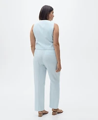Mango Women's Linen Suit Trousers