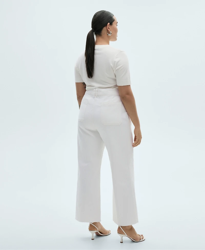 Mango Women's Catherin Culotte High-Rise Jeans