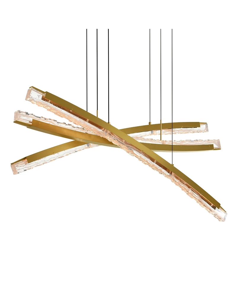 Cwi Lighting 21" Metal Saber Integrated Led Chandelier