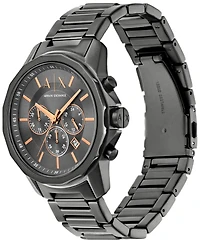 A|X Armani Exchange Men's Quartz Chronograph Gunmetal Stainless-Steel Watch, 44mm