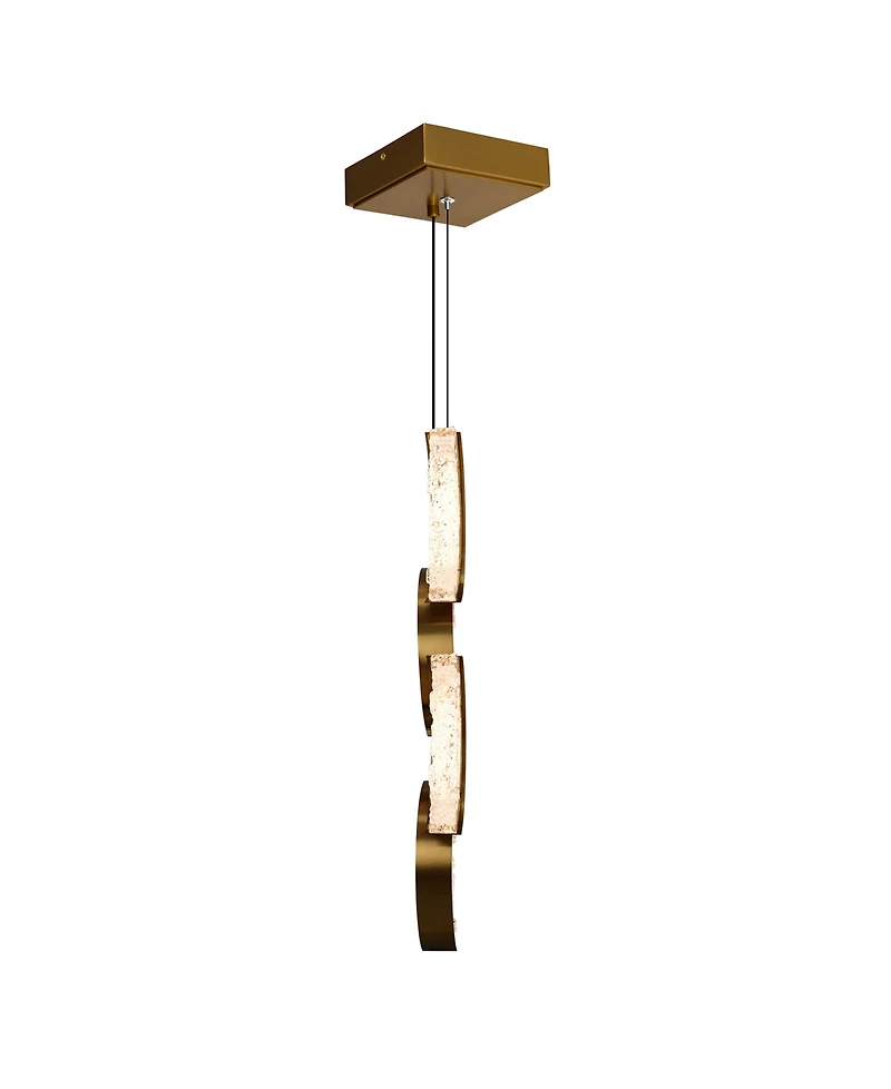 Cwi Lighting 30" Metal Moon Integrated Led Mini Pendant