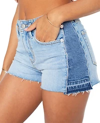 Roxy Juniors' Westbrook Two-Wash Frayed Denim Shorts
