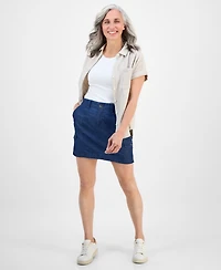 Style & Co Petite Zig Zag Mid-Rise Mini Skirt, Exclusively at Macy's