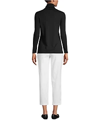 Lands' End Women's Supima Cotton Fitted Long Sleeve Turtleneck