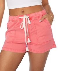 Roxy Juniors' Lil Trooper Drawstring Mid-Rise Shorts