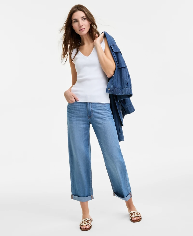 Tommy Hilfiger Women's Crochet-Trim Sweater Tank Top