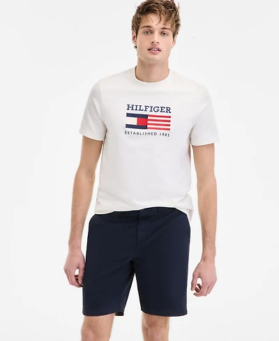 Tommy Hilfiger Men's American Monotype Flag Box T-Shirt