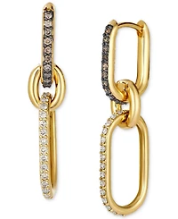Le Vian Chocolate Diamond (1/6 ct. t.w.) & Nude Diamond (1/5 ct. t.w.) Link Earrings in 14k Yellow Gold