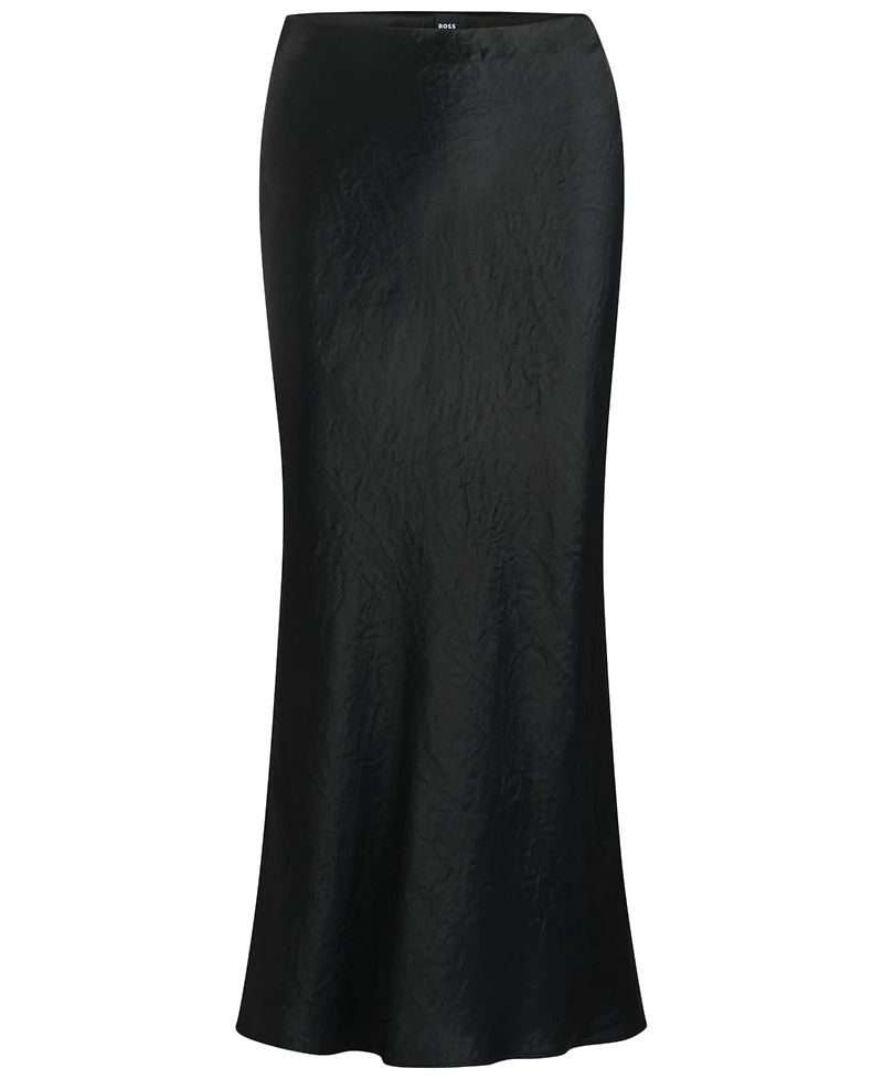 Boss by Hugo Women's Crinkled Midi-Length Skirt