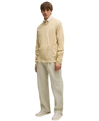Boss by Hugo Boss Men's Crinkled Knit V-Neck Sweater