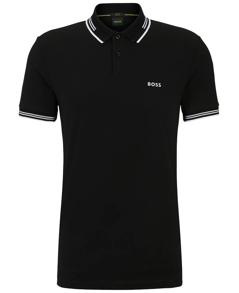 Boss by Hugo Men's Stretch-Cotton Slim-Fit Polo Shirt