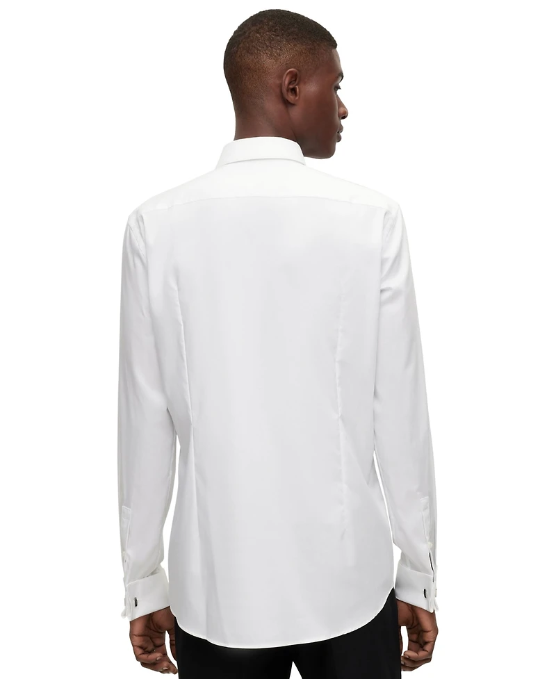 Boss by Hugo Men's Easy-Iron Stretch-Cotton Poplin Slim-Fit Dress Shirt