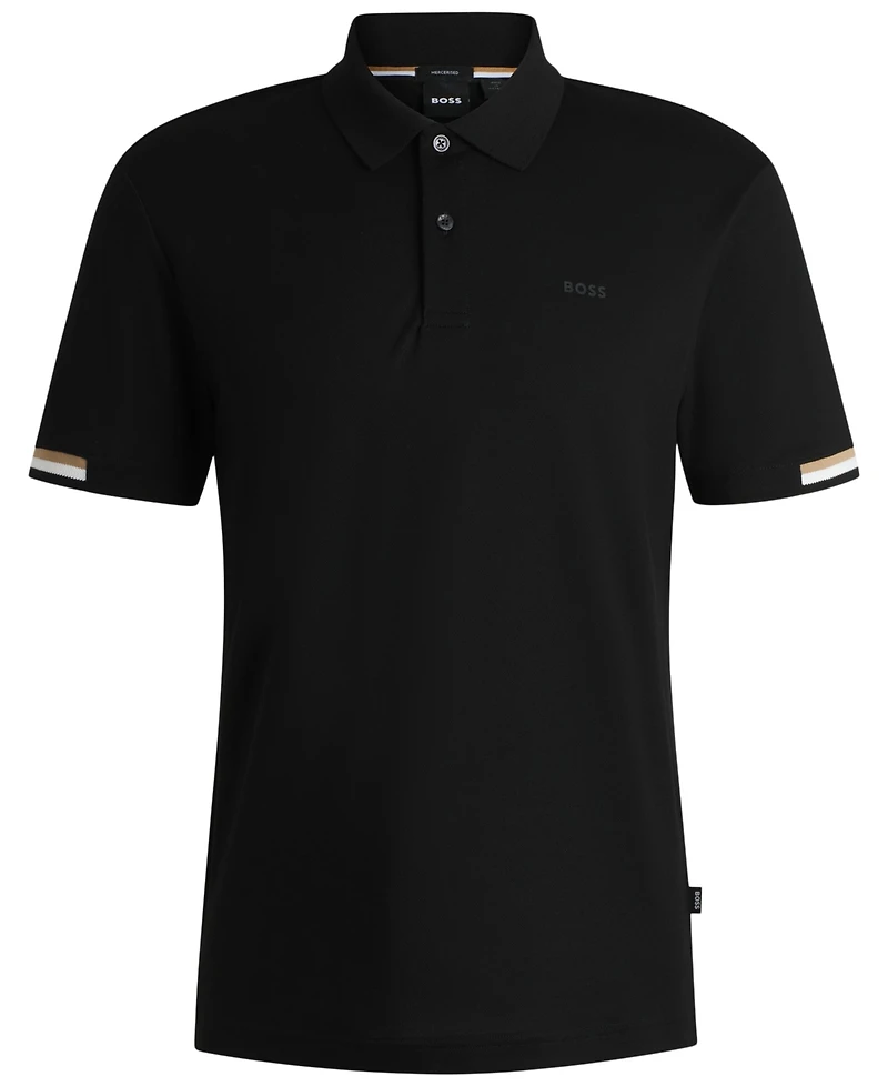 Boss by Hugo Men's Regular-Fit Rubberized Logo Polo Shirt