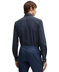 Boss by Hugo Men's Slim-Fit Geometric Print Shirt