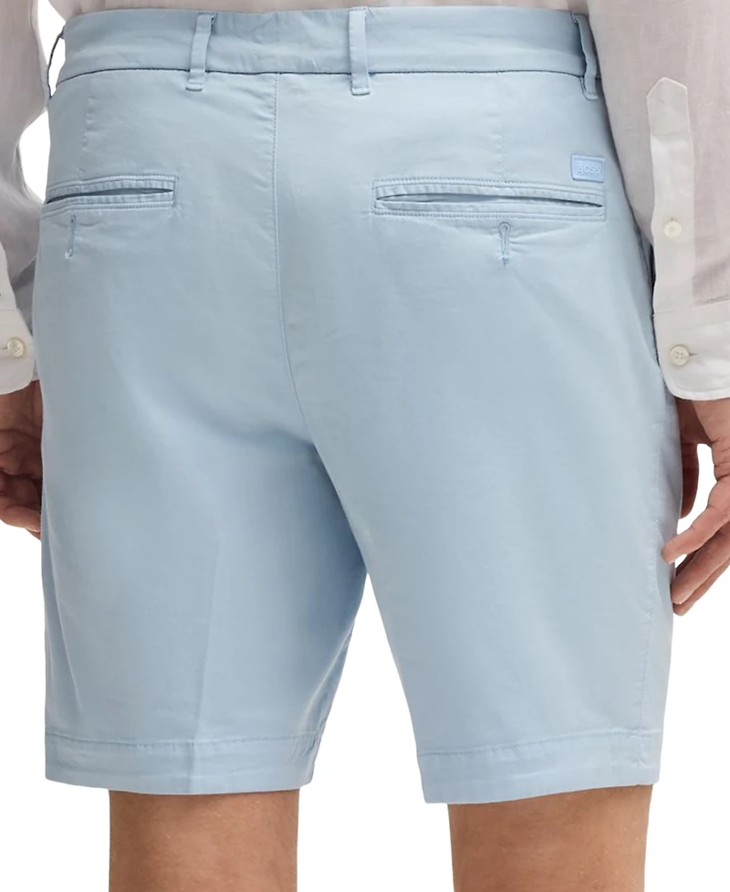 Boss by Hugo Men's Cotton-Twill Slim-Fit Shorts