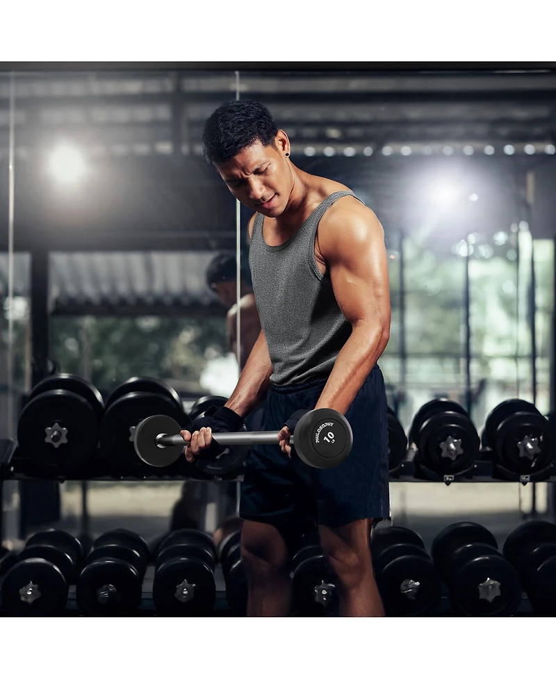 Philosophy Gym Rubber Fixed Barbell