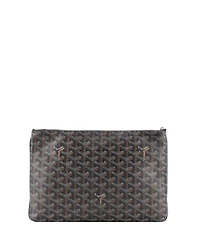 Pre-Owned Goyard Mm Senat Zip Pouch Coated Canvas