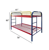 Sturdy Metal Bunk Bed with Guardrails and Built-In Ladder for Small Spaces